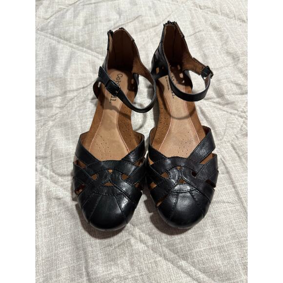 Cobb Hill New Balance Strappy Fisherman Sandals Flats Leather Womens Sz 9 Black - Picture 5 of 10